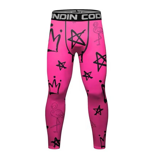Pink Flamingo Premium Compression Spats for BJJ, MMA, Wrestling, CrossFit, Yoga, Running, Cycling, and More - MADE TO ORDER 2 WEEK DISPATCH