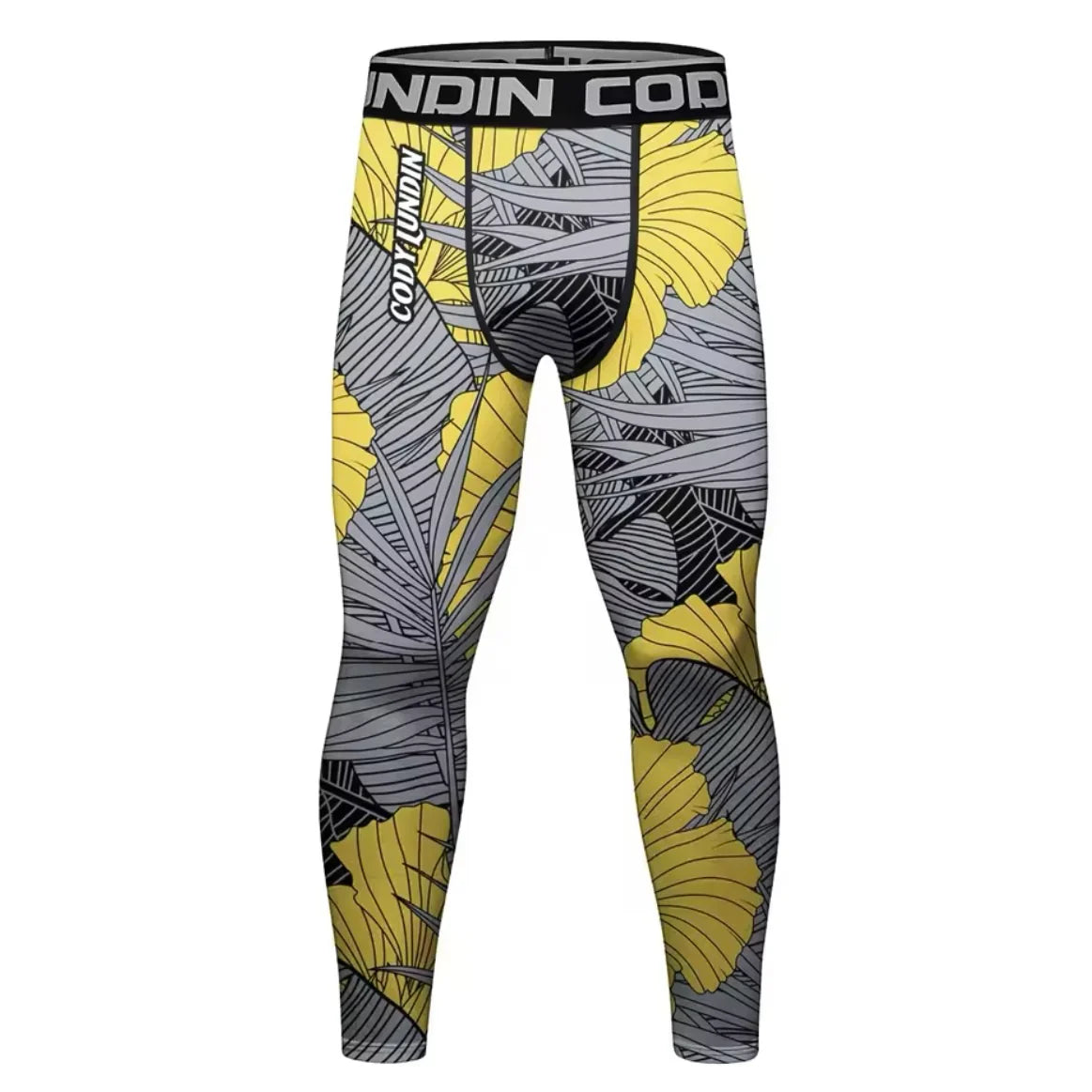 Grey & Yellow Premium Compression Spats For BJJ, MMA, Wrestling, CrossFit, Yoga, Running, Cycling, and More - MADE TO ORDER 2 WEEK DISPATCH