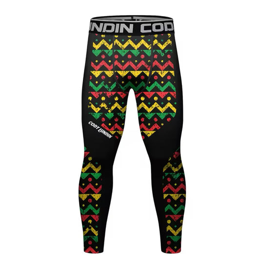 Reggae Premium Compression Spats for BJJ, MMA, Wrestling, CrossFit, Yoga, Running, Cycling, and More - MADE TO ORDER 2 WEEK DISPATCH