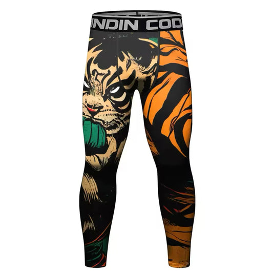 Fighting Tiger Premium Compression Spats for BJJ, MMA, Wrestling, CrossFit, Yoga, Running, Cycling, and More - MADE TO ORDER 2 WEEK DISPATCH