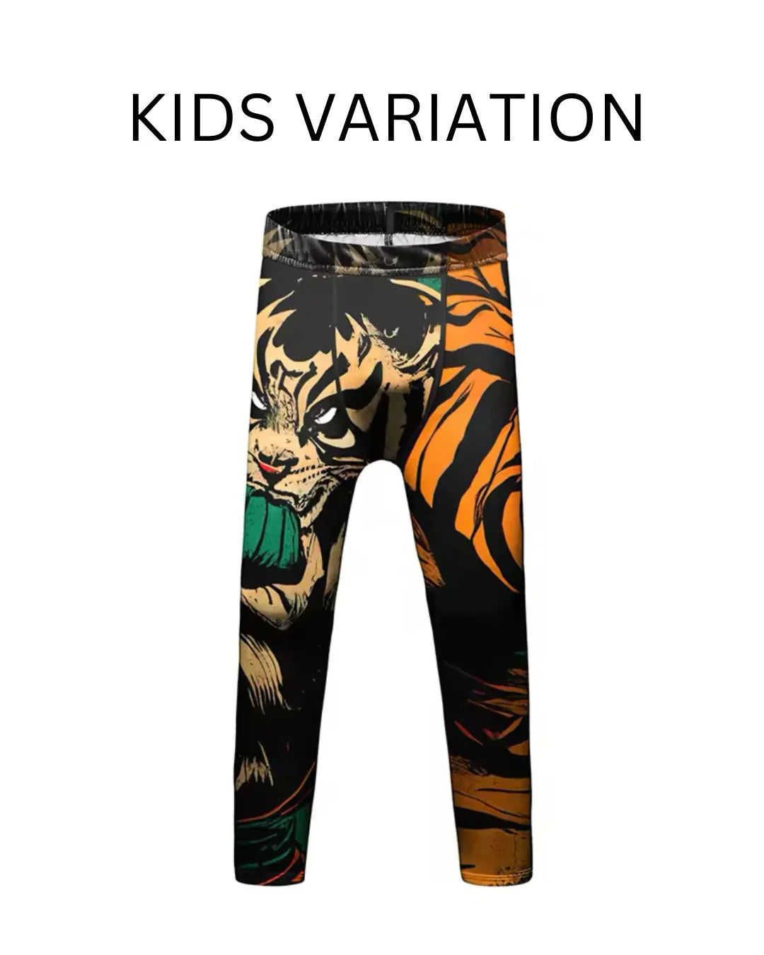 Fighting Tiger Premium Compression Spats for BJJ, MMA, Wrestling, CrossFit, Yoga, Running, Cycling, and More - MADE TO ORDER 2 WEEK DISPATCH