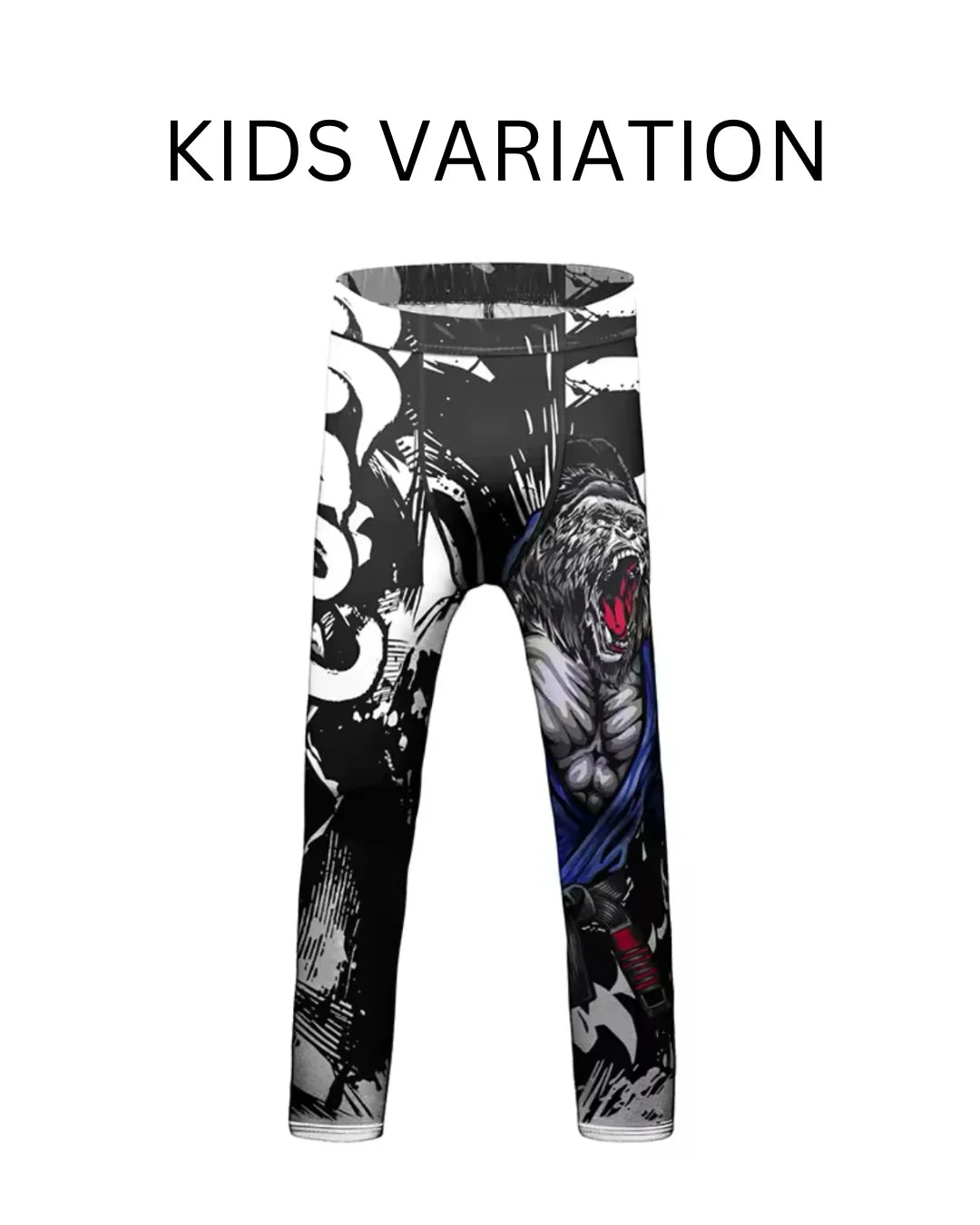 Gorilla Rage Premium Compression Spats for BJJ, MMA, Wrestling, CrossFit, Yoga, Running, Cycling, and More - MADE TO ORDER 2 WEEK DISPATCH