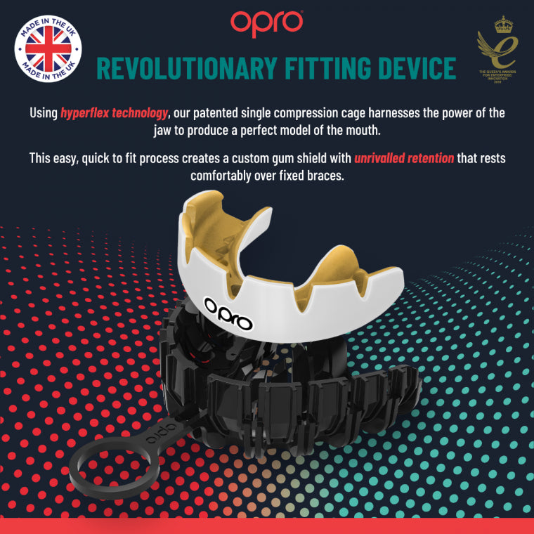 Opro Adults Instant Custom Fit Mouth Guard For Braces - White