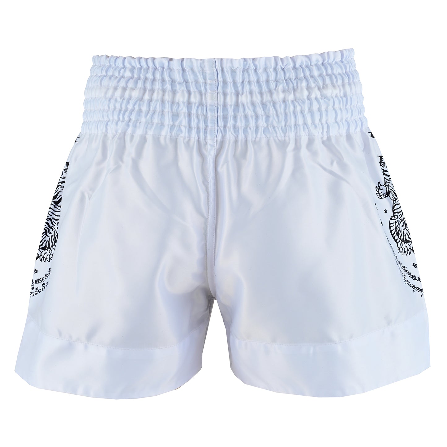 Twin Tiger Satin Muay Thai Competition Fight Shorts  - White