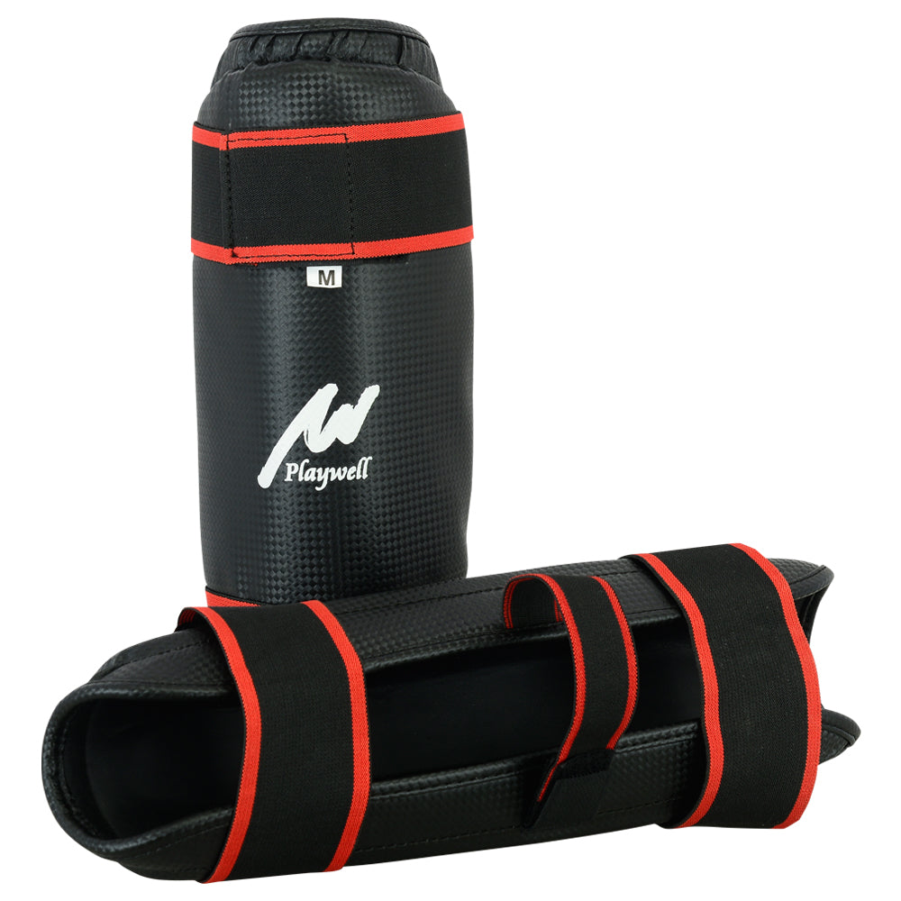 Semi Contact Kick Boxing Black Shin Guards - SPECIAL OFFER