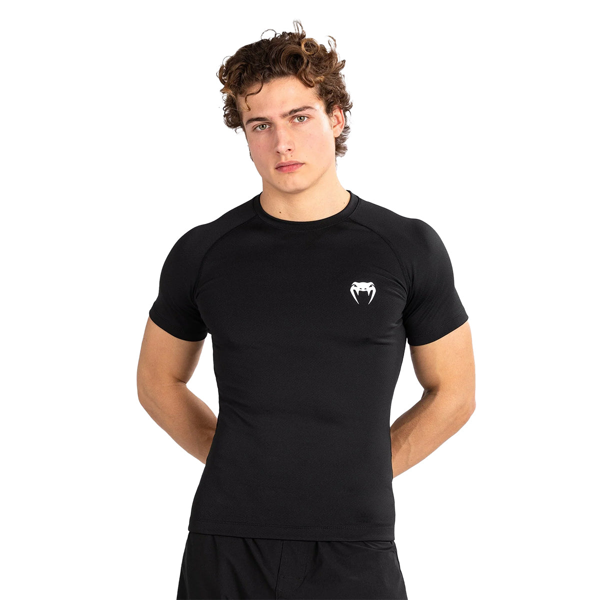 Venum Contender MMA Short Sleeve Rashguard - Black