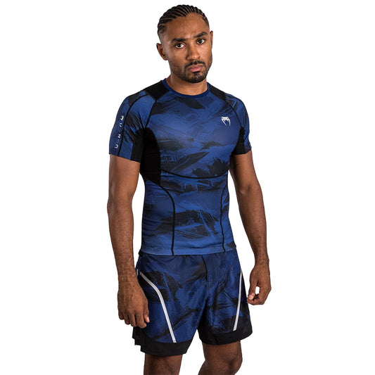 Venum Electron 3.0 MMA Short Sleeve Rashguard - Camo Blue