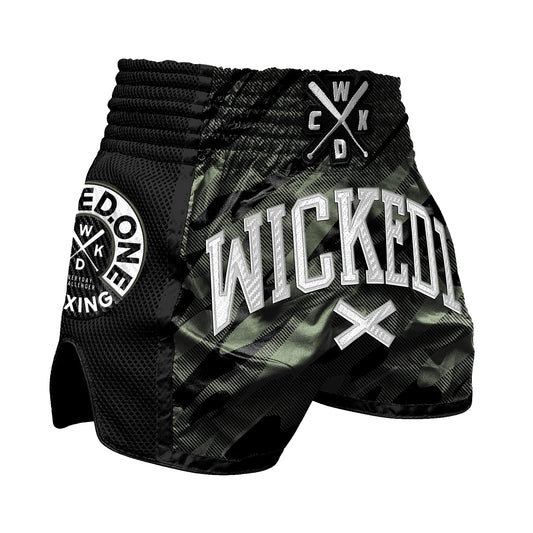 Wicked1 Fury Muay Thai Shorts - Khaki