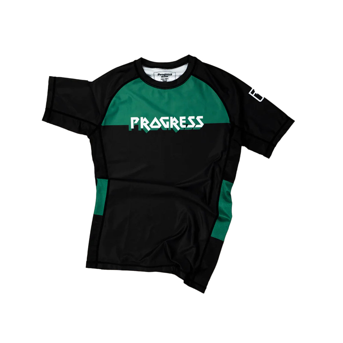 Progress Jiu Jitsu Bengal Hybrid No Gi Rash Guard - Black/Green