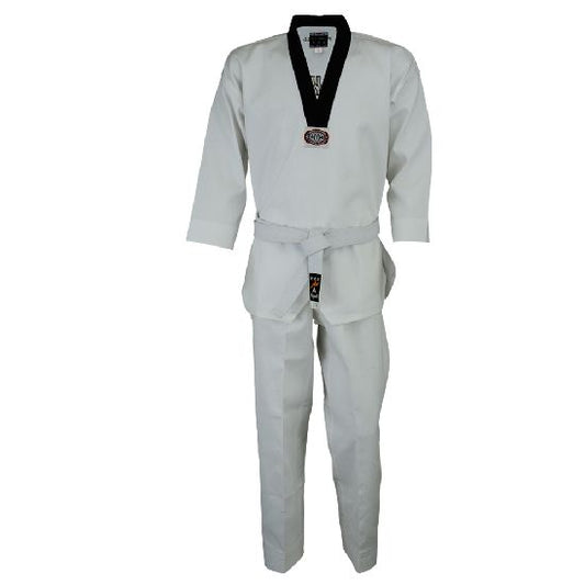 Korean Ultimate Taekwondo Uniform: Black V-neck: Children's