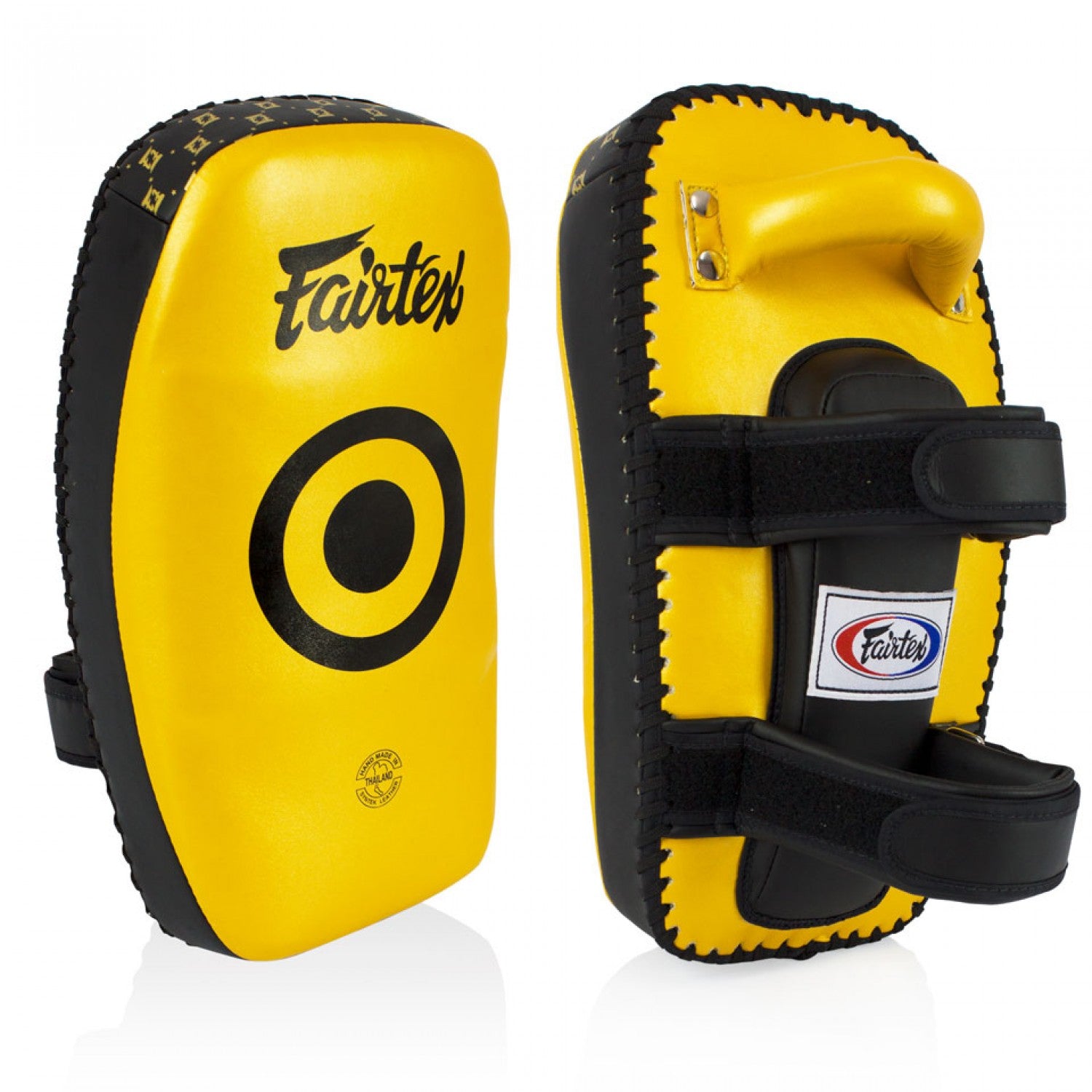 Fairtex KPLC5 Light Weight Curved Thai Kick Pads - Gold