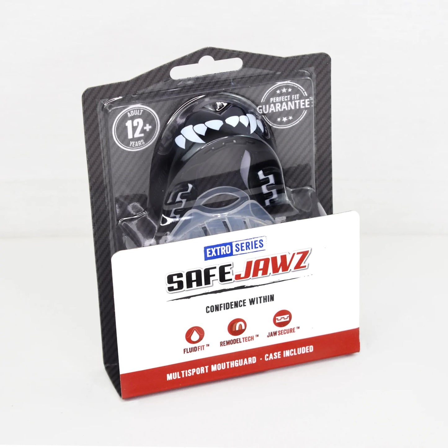 SAFEJAWZ Extro Series Fangz Self Fit Mouthguards - Black