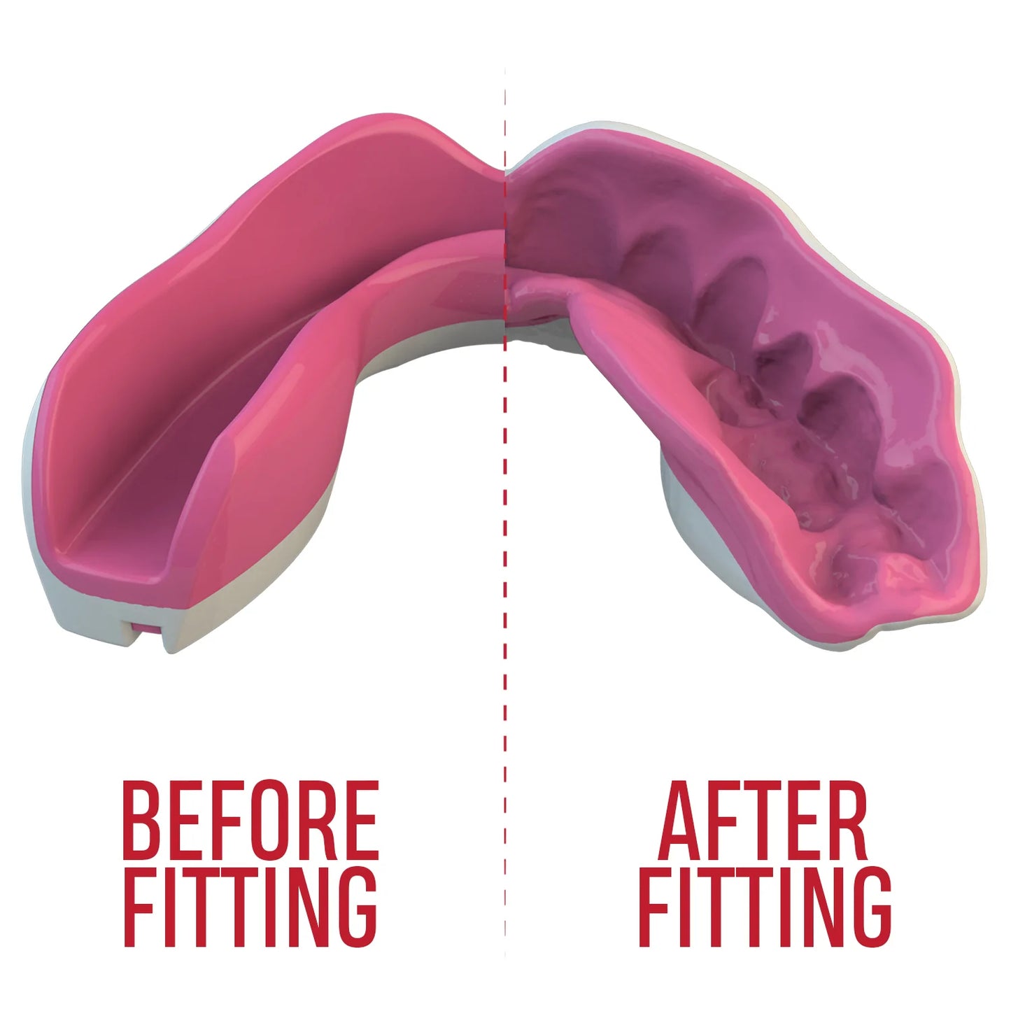 SAFEJAWZ Extro Series Fangz Self Fit Mouthguards - Pink