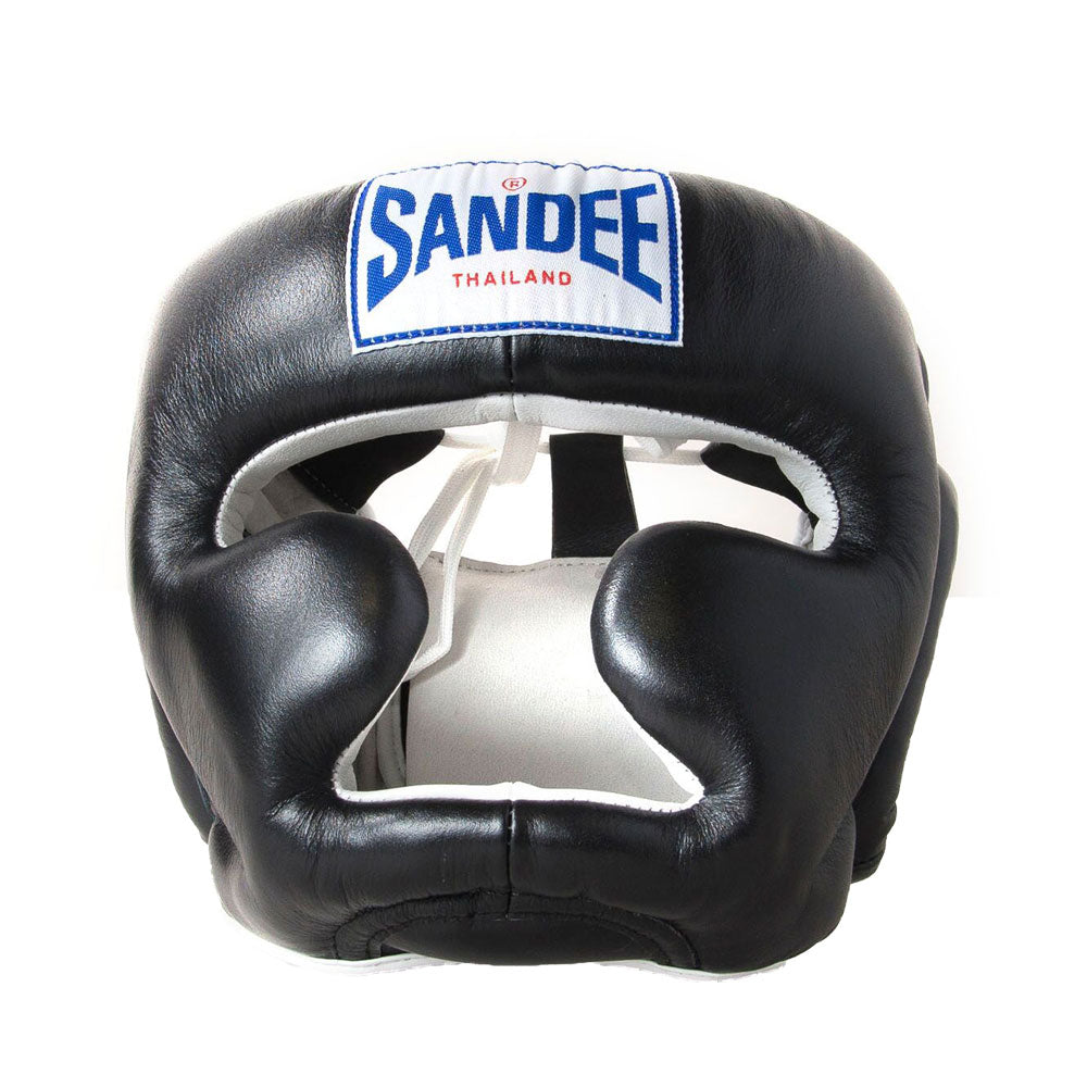 Sandee Muay Thai Closed Faced Leather Head Guard