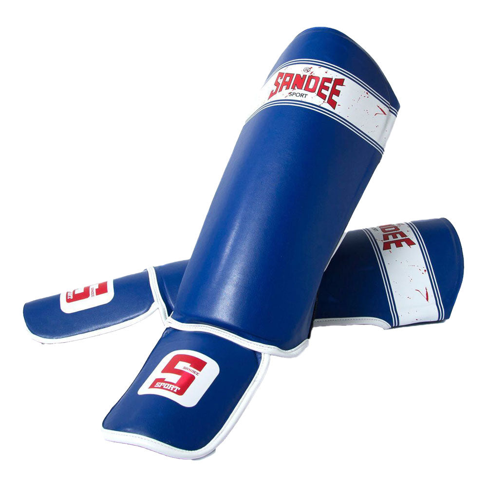 Sandee Sport Muay Thai Shin Guards - Blue