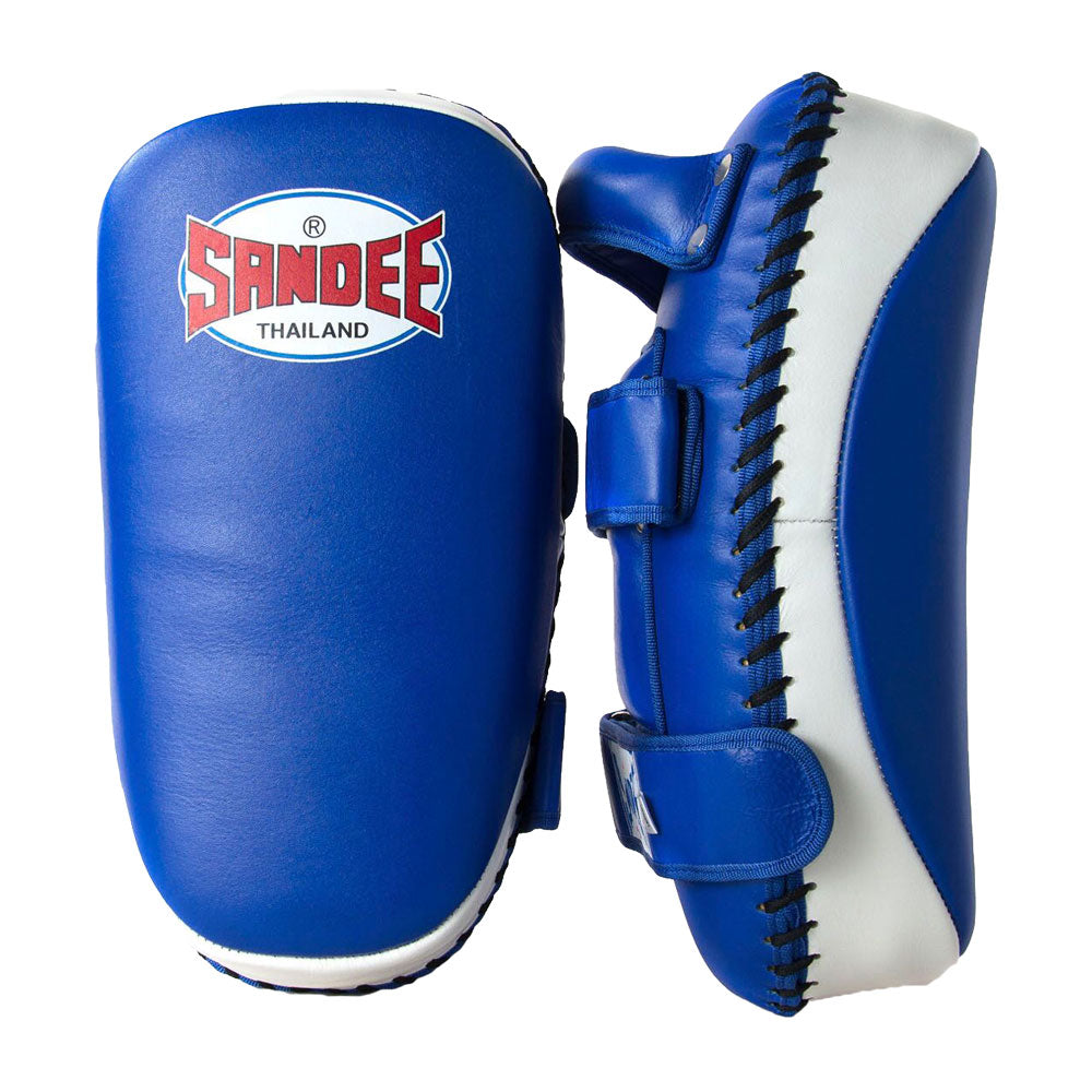 Sandee Muay Thai Leather Curved Kick Pads - Pair