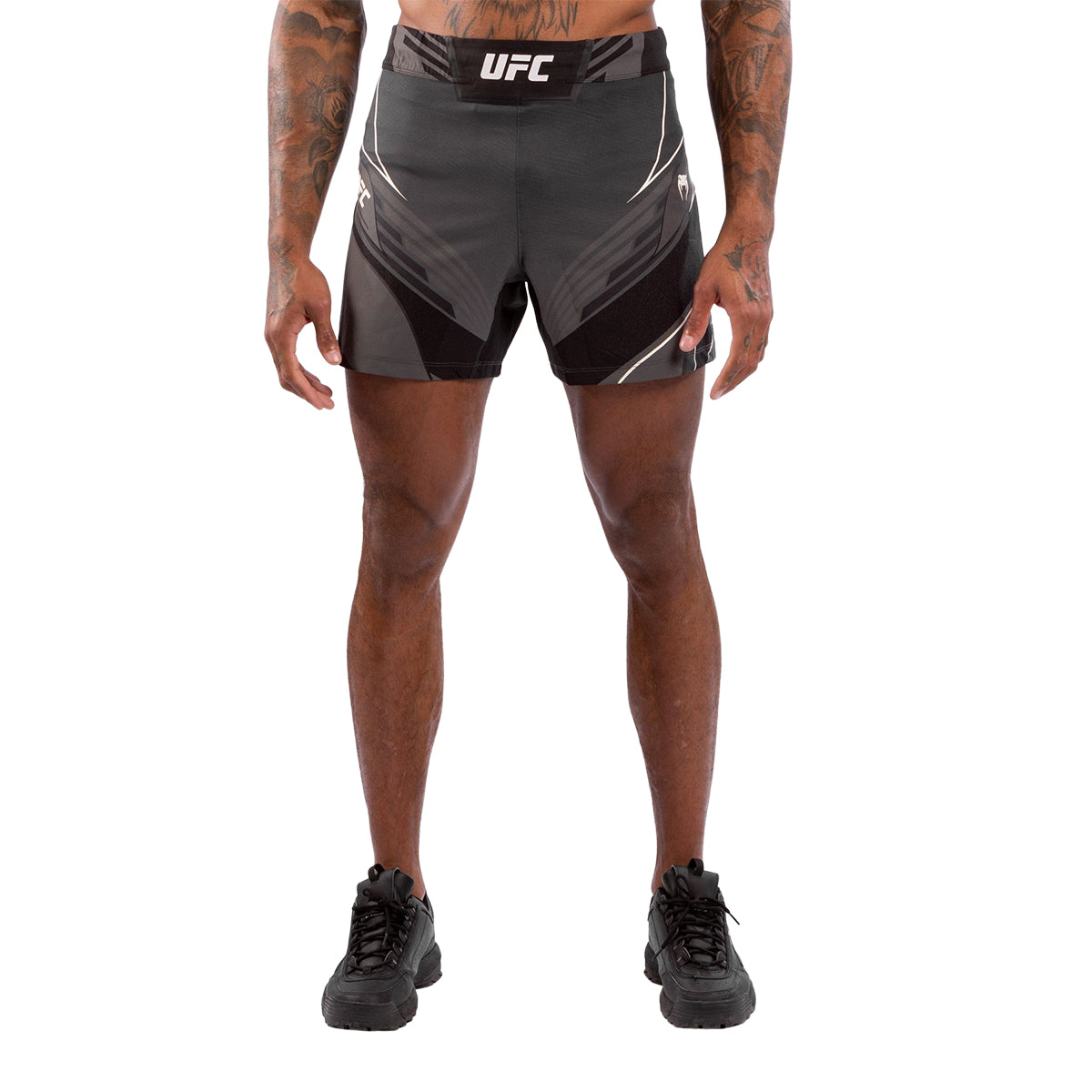 Venum x UFC Authentic Short Fit Mens Fight Shorts - Black/White