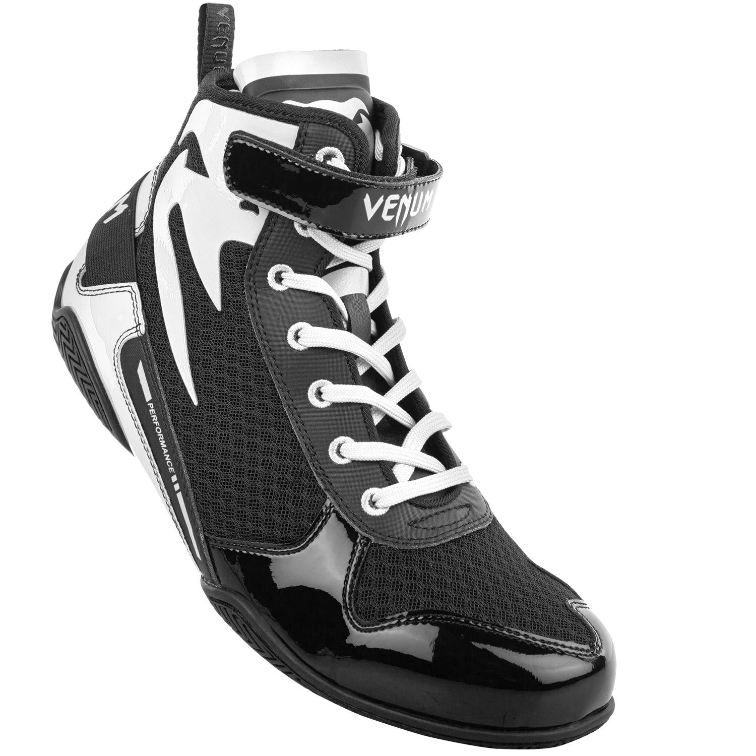 Venum Elite Low Top Giant Boxing shoes - Black/ White