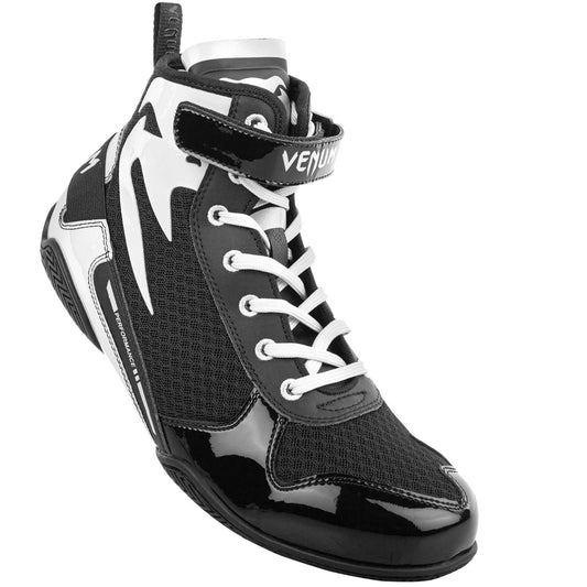 Venum Elite Low Top Giant Boxing shoes - Black/ White